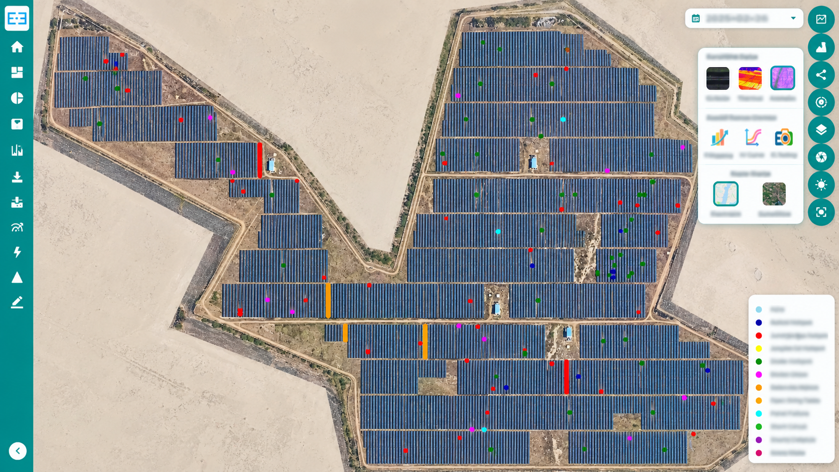 Solar Array Anomaly Map with Hotspot and Defect Overlay