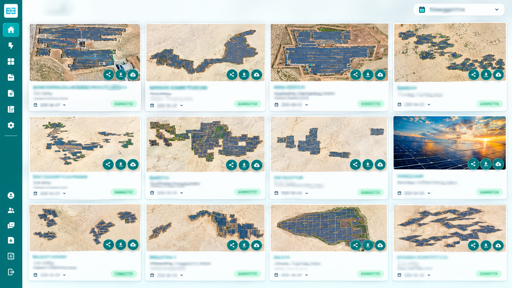Asset Mapping Dashboard with AI-Detected Module and Structure Counts